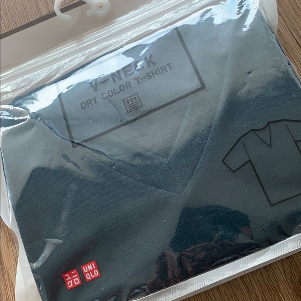 V-NECK dry color T-SHIRT Dark Green #59